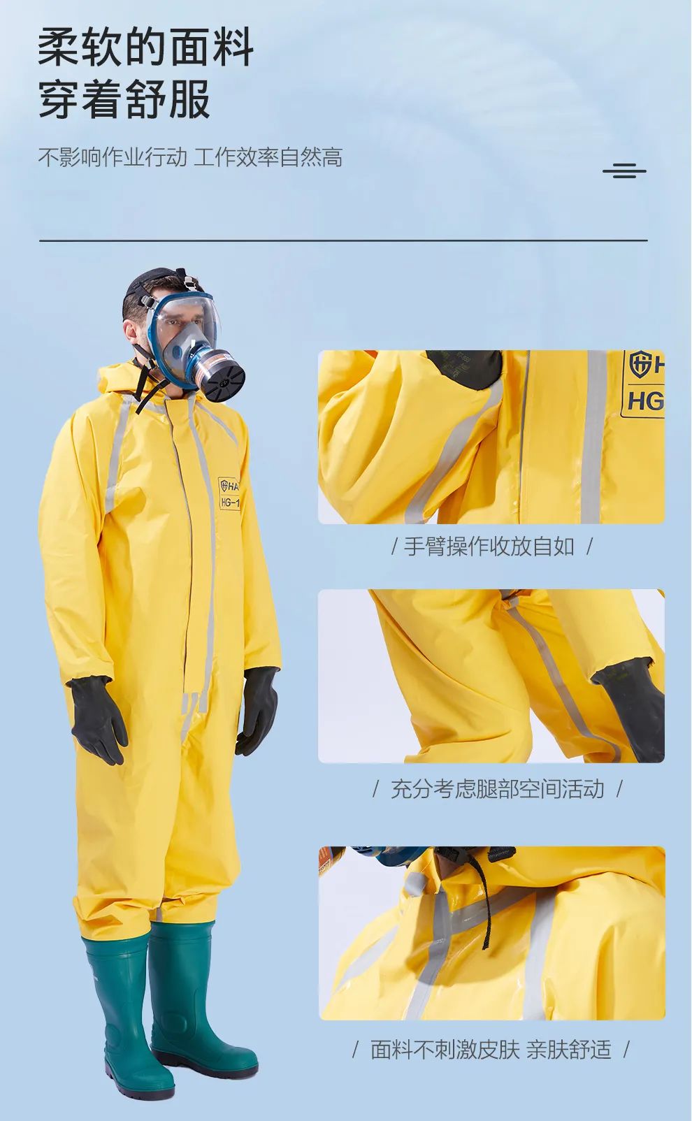 海固HG-1WP半封闭式一级轻型防化服